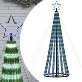vidaXL Stożkowa choinka z lampek, 275 niebieskich LED, 180 cm