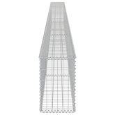 Ściana gabionowa z pokrywami, galwanizowana stal, 600x30x50 cm