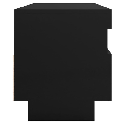 vidaXL Szafka pod TV z oświetleniem LED, czarna, 100x35x40 cm
