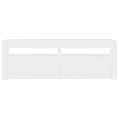 Szafka pod TV z oświetleniem LED, biała, 120x35x40 cm vidaXL