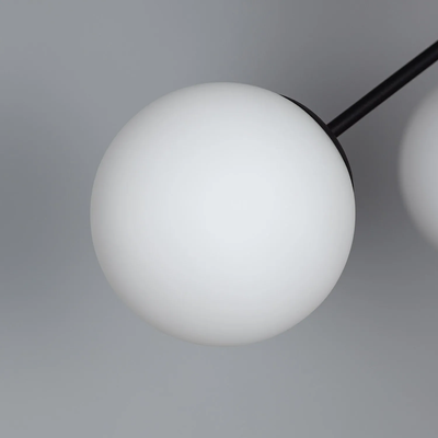 Lampa Wisząca Czarna szklane kule Abruzzo Grappa 6xE28