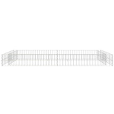 Podwyższona donica gabionowa, galwanizowana stal, 200x100x20 cm