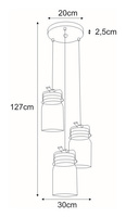 Lampa wisząca K-8004A-3 z serii RAVEN KAJA