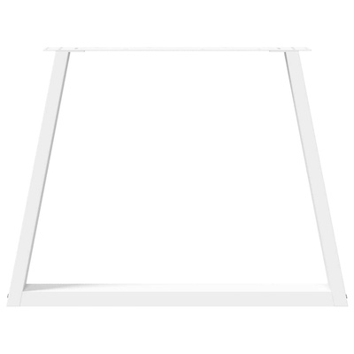 Nogi do stołu jadalnego w kształcie litery V 3 szt. Białe 100x(72-73,3) cm Stal