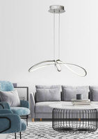 Lampa wisząca srebrna regulowana LED 38W 4000K Slash Candellux 31-69887