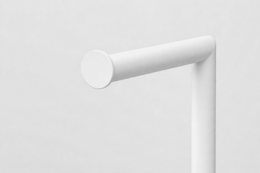Prosty, biały stojak na papier toaletowy KS-60 PAPER STAND - KAJA HOME