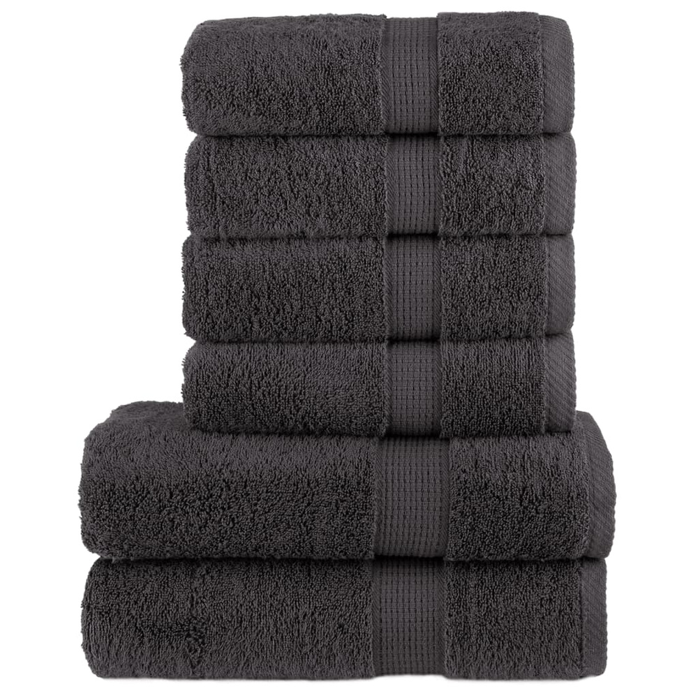 6-cz. zestaw ręczników premium SOLUND, antracytowy, 600 g/cm?