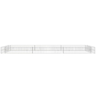 vidaXL Podwyższona donica gabionowa, galwanizowana stal, 300x100x20 cm