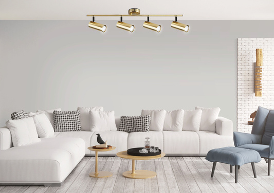 Lampa mosiądz ścienna/sufitowa listwa 4x15W Colly 94-01740