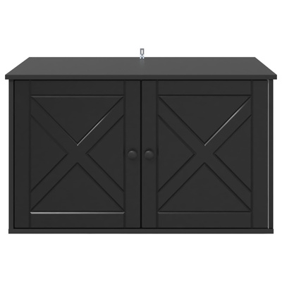 Koty Dom Czarny 85 x 55 x 50,5 cm Drewno inżynieryjne