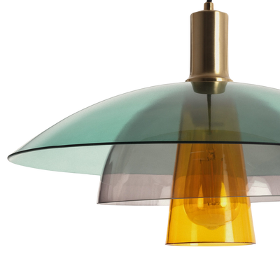 Lampa Wisząca Szklana Kolorowa E27 45cm Abruzzo Koloreno