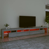 vidaXL Szafka pod TV z oświetleniem LED szary dąb sonoma 290x36,5x40cm