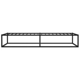 Rama łóżka, czarna, metalowa, 100 x 200 cm