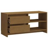 vidaXL Szafka pod TV, miodowy brąz, 80x31x39 cm, drewno sosnowe