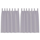 Firany blackout z kółkami 2 pcs Metaliczny Szary 140 x 140 cm