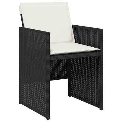 13-cz. zestaw mebli do ogrodu, poduszki, czarny, rattan PE