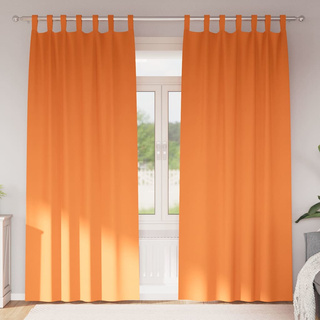 Firany blackout z kółkami 2 pcs Jasnopomarańczowy 260 x 140 cm