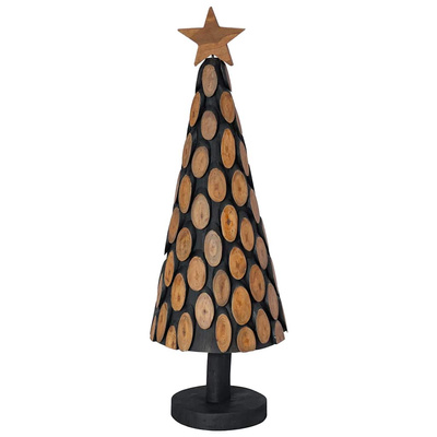 Choinka z podstawą Brązowy 90 cm Lite drewno tekowe