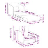 Sofa Bed Niebieski 65 x 80 x 83 cm tkanina