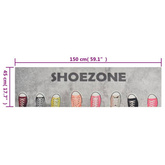 vidaXL Dywanik kuchenny, wzór Shoezone, 45x150 cm, aksamitny