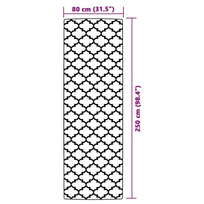 vidaXL Dywan zewnętrzny, niebieski, 80x250 cm, PP