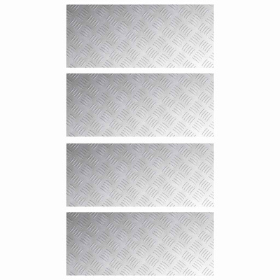 Stopień Prostokątny 4 pcs Srebrny 70 x 30 cm Aluminium