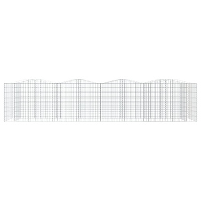 Łukowaty kosz gabionowy, 400x100x100 cm, galwanizowane żelazo