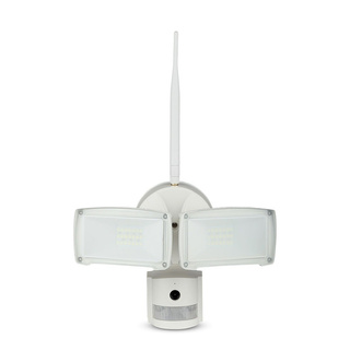 18W Naświetlacz LED SMD z czujnikiem ruchu i kamerą / Wifi / Barwa:6000K / Obudowa: Biała