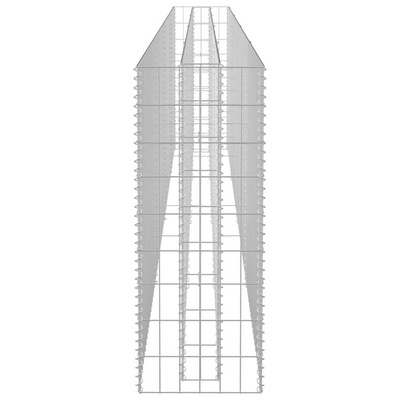 vidaXL Podwyższona donica gabionowa, galwanizowana stal, 360x30x90 cm