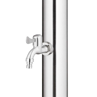 Prysznic ogrodowy z brązową podstawą, 220 cm, stal nierdzewna