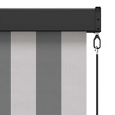 Roleta Antracytowy i biały 140 x 250 cm Materiał i Aluminium