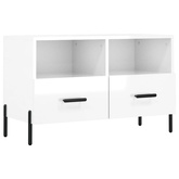 vidaXL Szafka pod TV, biała, wysoki połysk, 80x36x50 cm