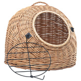 vidaXL Transporter dla kota, 45x35x35 cm, naturalna wiklina