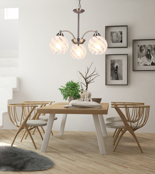 baida lampa wisząca satynowa klosz matowo transparentny 33-16409