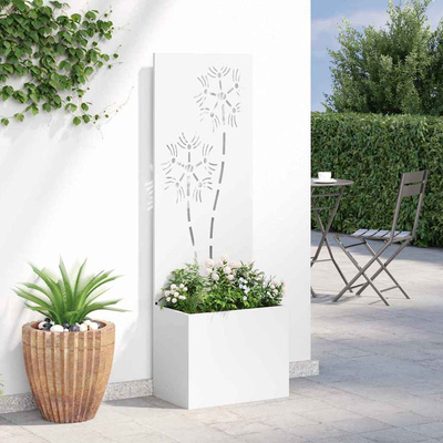 Ekran zapewniający prywatność w ogrodzie Biały 50 x 150 cm