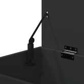 Skrzynia, czarna, 84x42x46 cm, materiał drewnopochodny