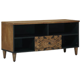 Szafka pod telewizor Brązowy 100 x 33 x 46 cm Drewno z mango