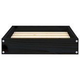 vidaXL Legowisko dla psa, czarne, 51,5x44x9 cm, lite drewno sosnowe