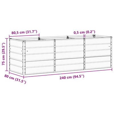 Donica Zielony 240 x 80 x 75 cm Stal