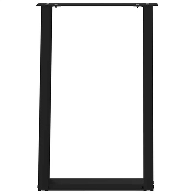 Nogi do stołu jadalnego w kształcie litery U 2 szt. Czarne 50x(72-73) cm Stal