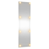 vidaXL Lustro ścienne z LED, 30x100 cm, szklane, prostokątne