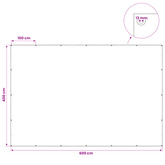 Plandeka z oczkami zielony 4 x 6 m 90 g PE