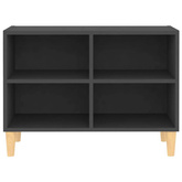 vidaXL Szafka pod TV z drewnianymi nóżkami, szara, 69,5x30x50 cm