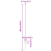Wbudowany słupek ogrodzeniowy 5 szt. zielony 180 cm