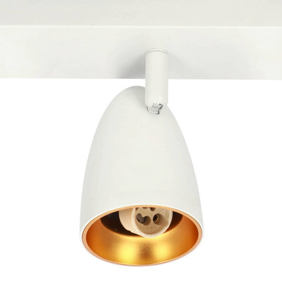 6-krotna punktowa oprawa sufitowa typu spot OVO 6 White Gold, listwa, IP20, 6xGU10, biała, pierścień złoty EDO777244 EDO Solutions