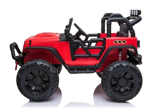 Auto Terenowe Na Akumulator Jeep JC666 Światła LED MP3 Pilot Czerwony