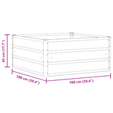 Donica Antracyt 100 x 100 x 45 cm Stal