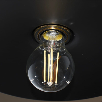 Lampa Wisząca Retro Loft Czarno złota 3xE27 26cm Abruzzo Teo