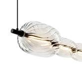 Lampa wisząca Playa szklana nad stół pozioma transparentna LED 17W 3000K