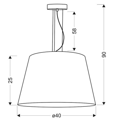 Lampa sufitowa wisząca 1X60W E27 biały ENYO